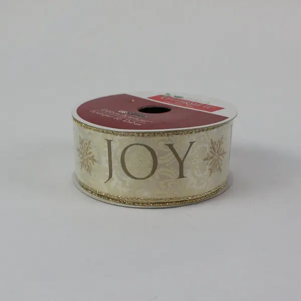 Lot of 3 Holiday Wired Edge Ribbon: Sparkling Red, Gold & Cream, Asstd. New  