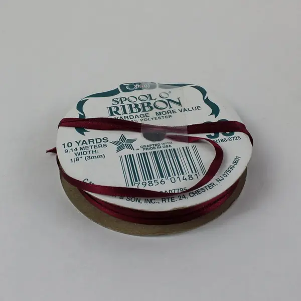 Lot of 4 Curling Ribbon Spools Gif-Tye C&G Wrights Holiday Red Green