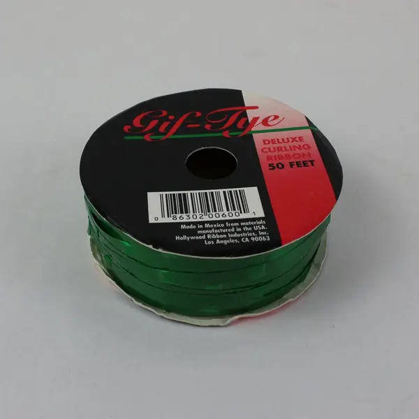 Lot of 4 Curling Ribbon Spools Gif-Tye C&G Wrights Holiday Red Green