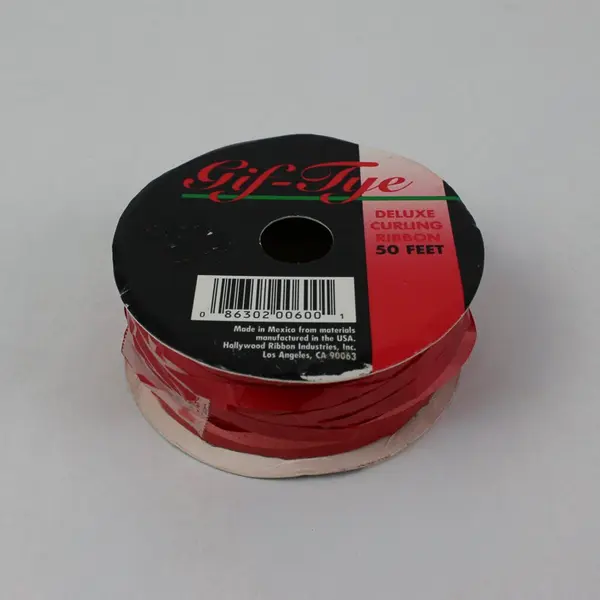 Lot of 4 Curling Ribbon Spools Gif-Tye C&G Wrights Holiday Red Green