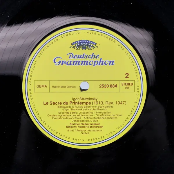 Igor Stravinsky Le Sacre du Printemps LP Karajan Berliner DG 2530 884