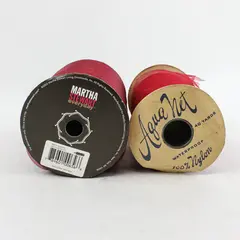 Lot of 2 Red Holiday Netting Garland Spools Martha Stewart Aqua Net