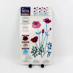 Plaid Stencil Decor Poppies Mural Susan Philpott 26876 3 Mylar Sheets New