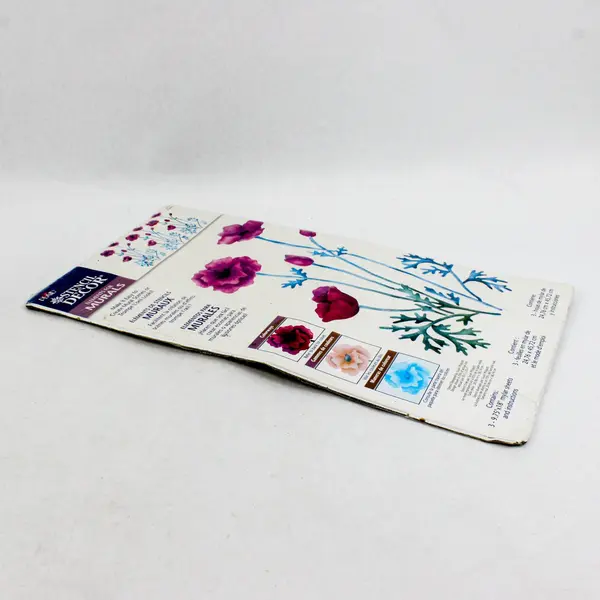 Plaid Stencil Decor Poppies Mural Susan Philpott 26876 3 Mylar Sheets New