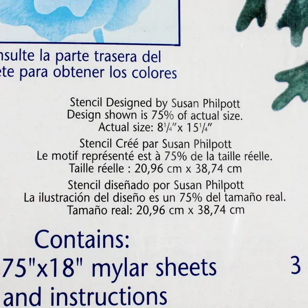 Plaid Stencil Decor Poppies Mural Susan Philpott 26876 3 Mylar Sheets New