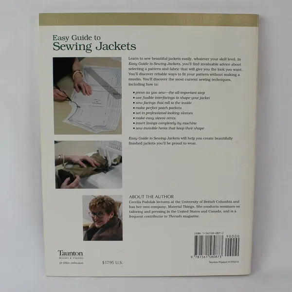 Easy Guide to Sewing Jackets Cecelia Podolak Sewing Companion Library 1995