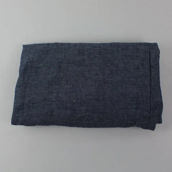 Da-sh Women's Large Blue Linen Blend Button Front Midi Skirt