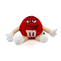 Red M&M's Plush Toy Stuffed Character Bendable Arms Advertising Collectible