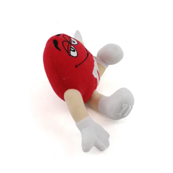 Red M&M's Plush Toy Stuffed Character Bendable Arms Advertising Collectible