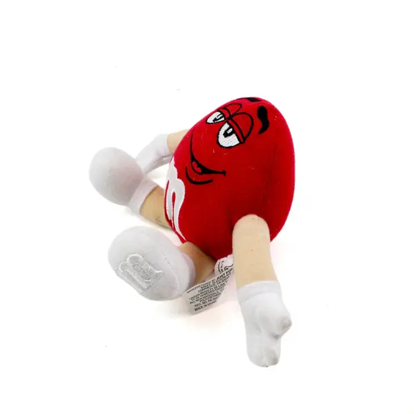 Red M&M's Plush Toy Stuffed Character Bendable Arms Advertising Collectible