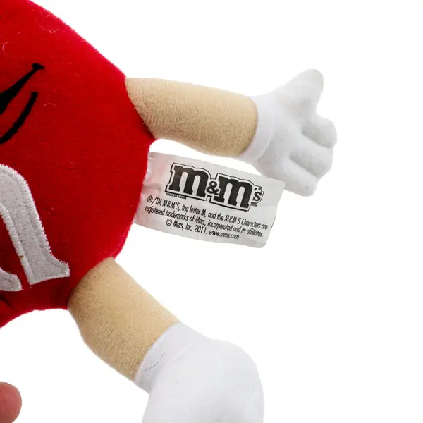 Red M&M's Plush Toy Stuffed Character Bendable Arms Advertising Collectible