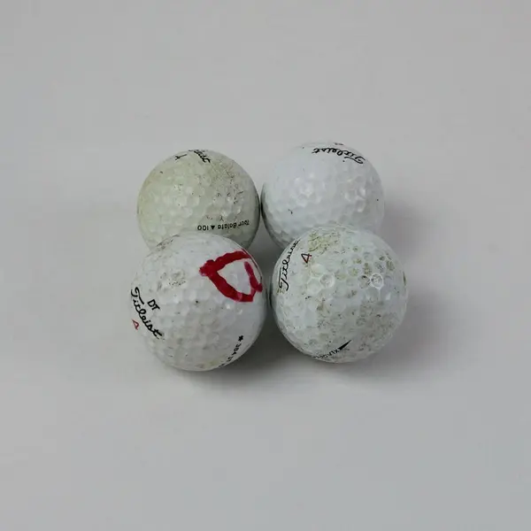 Titleist DT Golf Balls Set of 4 Used White Practice
