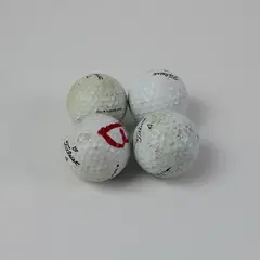 Titleist DT Golf Balls Set of 4 Used White Practice