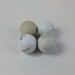 4 Used Titleist Golf Balls Practice Casual Play White