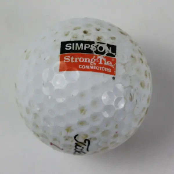 Lot of 4 Mixed Brand Used Golf Balls 3 White 1 Yellow Titleist Top-Flite
