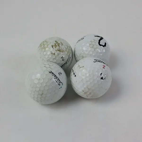 Titleist Golf Balls 4 Used Pre-Owned White Practice Casual Play