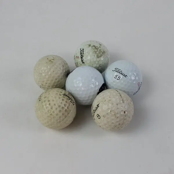 Lot of 6 Titleist Pro Used Golf Balls for Practice or Casual Rounds Mixed Series