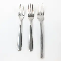Lot of 3 Mixed Fortessa Stainless Steel Forks Unknown Patterns