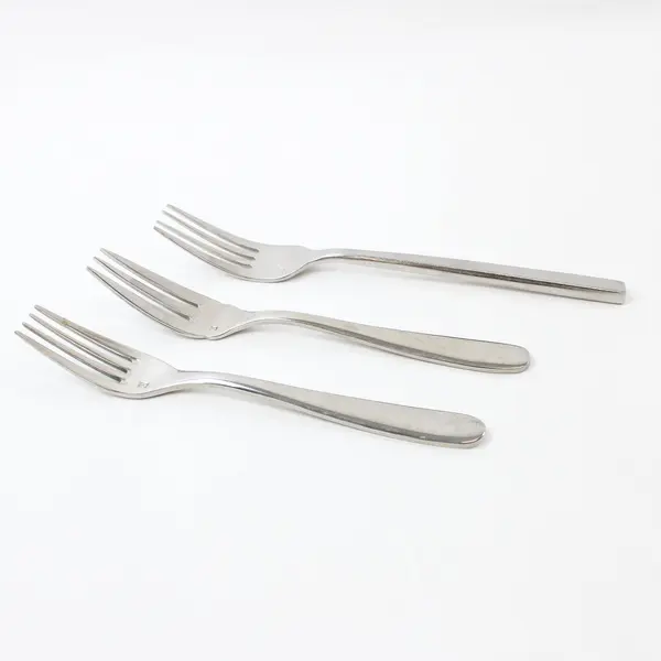 Lot of 3 Mixed Fortessa Stainless Steel Forks Unknown Patterns