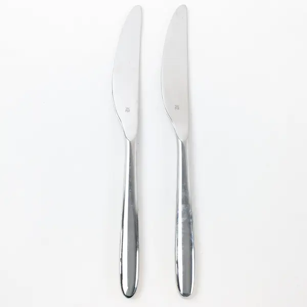 Lot of 2 WMF Stainless Steel Dinner Knives Unknown Pattern 9 in
