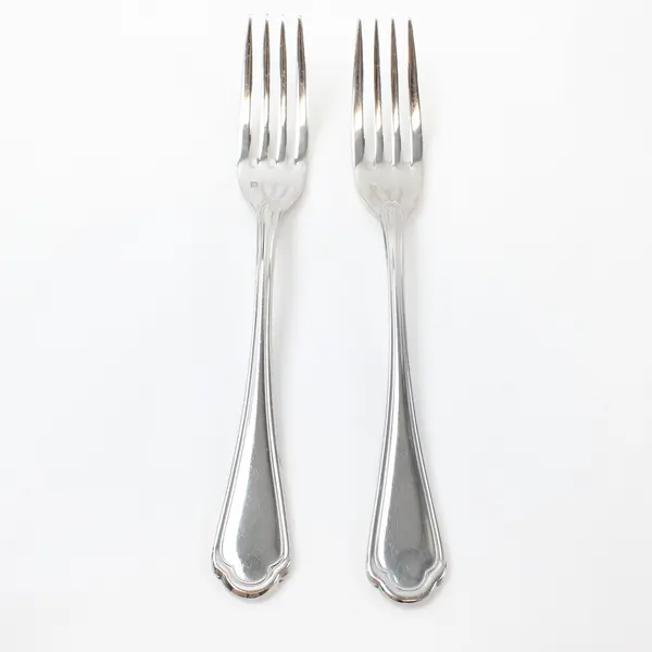 Lot of 2 Fortessa San Marco Stainless Steel Dinner Forks 8.25in