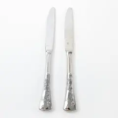 Lot of 2 Pfaltzgraff Wyndham Stainless Modern Hollow Butter Spreaders