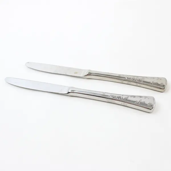Lot of 2 Pfaltzgraff Wyndham Stainless Modern Hollow Butter Spreaders