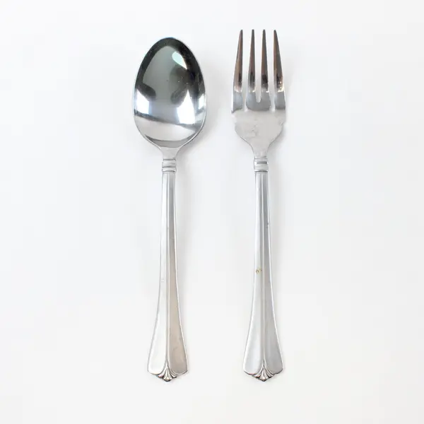 Lot of 2 Pfaltzgraff Satin Wentworth Stainless Steel Soup Spoon and Salad Fork 