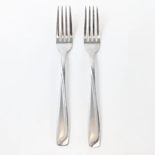 Lot of 2 Pfaltzgraff Satin Echo Stainless Steel Dinner Forks 7.25"
