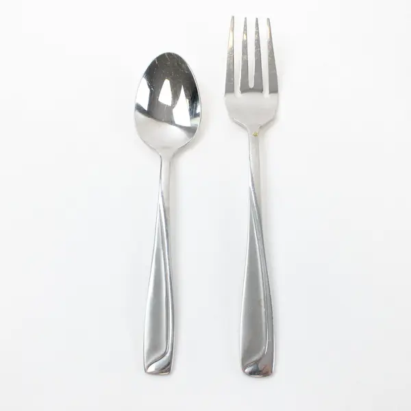 Lot of 2 Pfaltzgraff Satin Echo Stainless Steel Salad Fork and Teaspoon