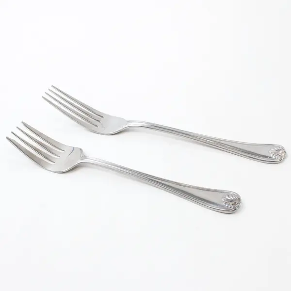 Lot of 2 Pfaltzgraff Sea Isle Stainless Steel Forks Salad 6.5" Dinner 7.5"