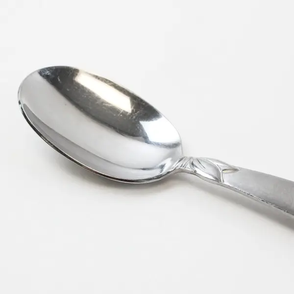 Lot of 3 Pfaltzgraff Satin Laurel Stainless Steel Soup Spoons 8"
