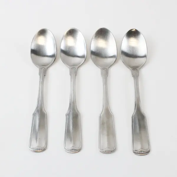 Lot of 4 Pfaltzgraff Sierra Satin Stainless Steel Teaspoons 7"