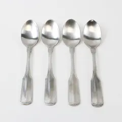Lot of 4 Pfaltzgraff Sierra Satin Stainless Steel Teaspoons 7"