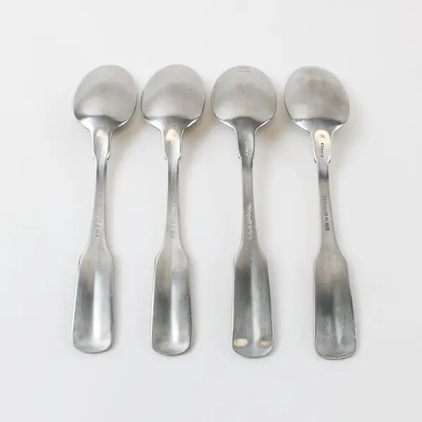 Lot of 4 Pfaltzgraff Sierra Satin Stainless Steel Teaspoons 7"