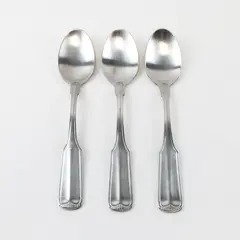 Lot of 3 Pfaltzgraff Sierra Satin Stainless Steel Soup Spoons 8"