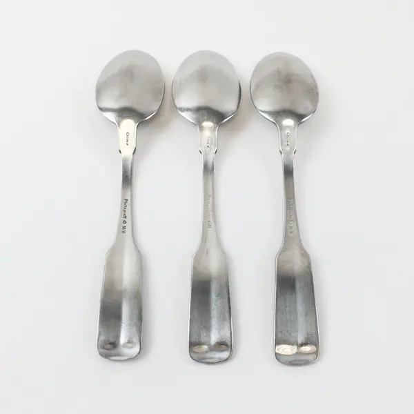 Lot of 3 Pfaltzgraff Sierra Satin Stainless Steel Soup Spoons 8"