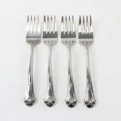 Lot of 4 Pfaltzgraff Sachet Stainless Steel Salad Forks 7 Inch