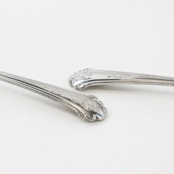 Lot of 2 Pfaltzgraff Sachet Stainless Steel Serving Spoons Slotted and Unslotted