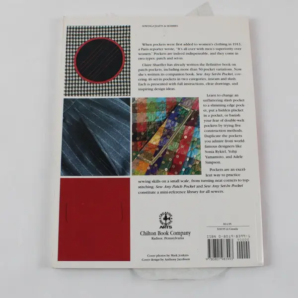 Sew Any Set-In Pocket Claire B. Shaeffer 1994 Sewing Book Paperback