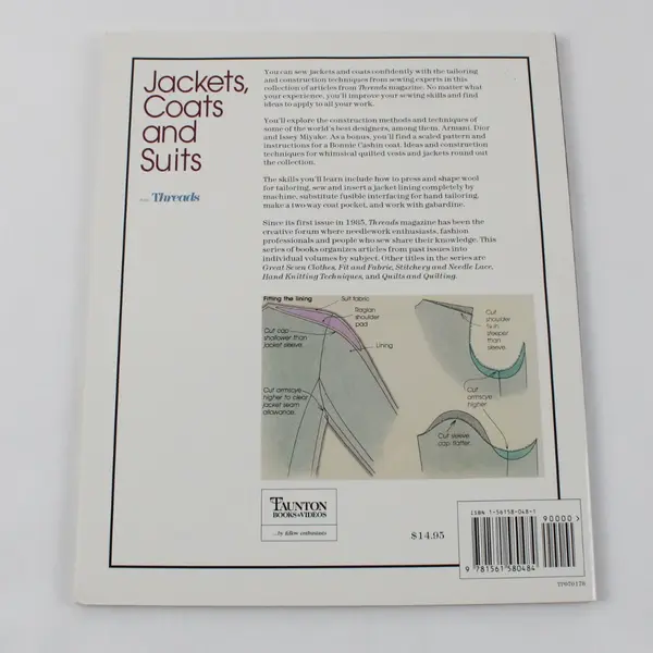 Jackets, Coats and Suits Softcover Sewing Book Threads 1992 Taunton Press