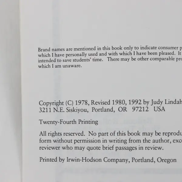 The Shade Book Paperback Judy Lindahl 1992 Revised Edition