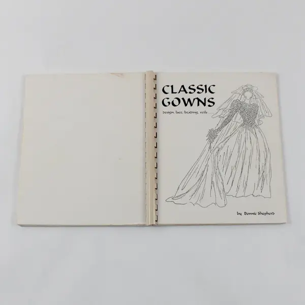 Vintage "Classic Gowns" paperback book, Bonnie Shepherd 1989 Spiral bound 