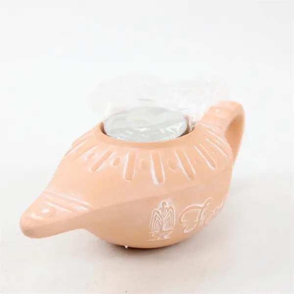 Roman Fontanini 1999 Terracotta Genie Lamp Tealight Holder w/ Box