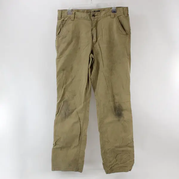 Carhartt Relaxed Fit Canvas Work Pants Tan Khaki 34x34 Straight Leg