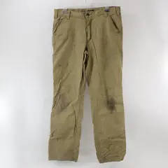 Carhartt Relaxed Fit Canvas Work Pants Tan Khaki 34x34 Straight Leg