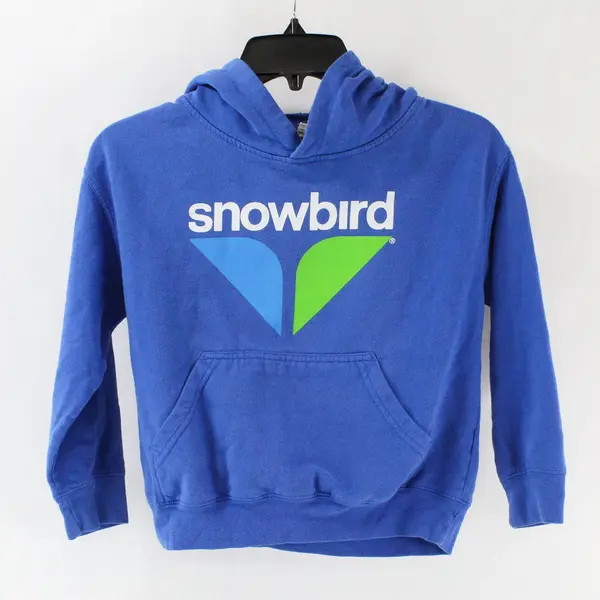 Live And Tell Snowbird Ski Resort Blue Pullover Hoodie Youth Small