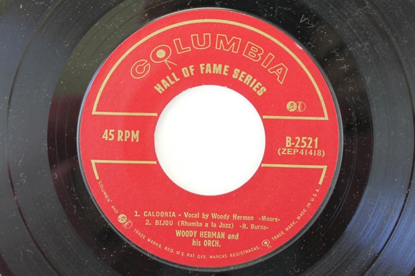 Vtg Columbia 45 RPM Record Woody Herman B-2521 Bijou Caledonia & More
