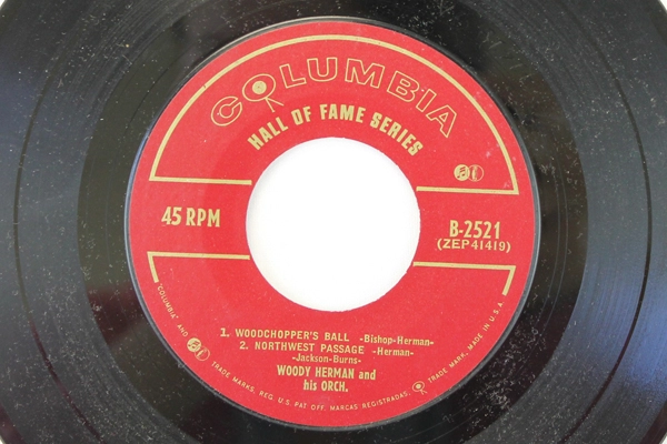 Vtg Columbia 45 RPM Record Woody Herman B-2521 Bijou Caledonia & More