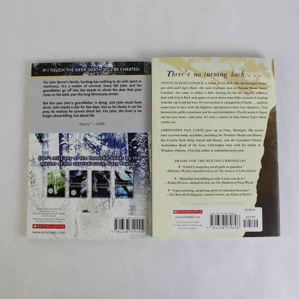 Lot of 2 Scholastic Books Tracker The Journey Of Little Charlie Paperback